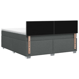 Κρεβάτι Box Spring με Στρώμα και LED Σκούρο Γκρι 180 x 200 cm - Pakobazaar