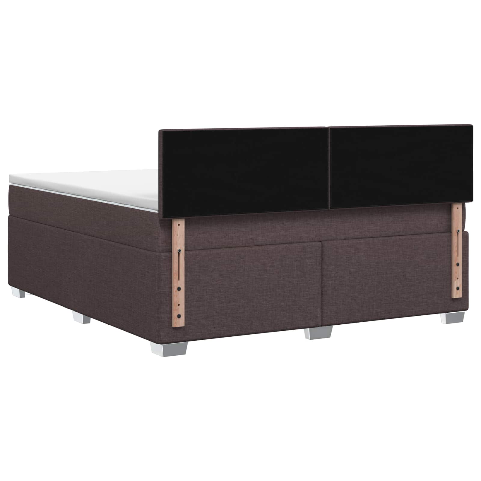 Κρεβάτι Box Spring με Στρώμα και LED Σκούρο Καφέ 180 x 200 cm - Pakobazaar