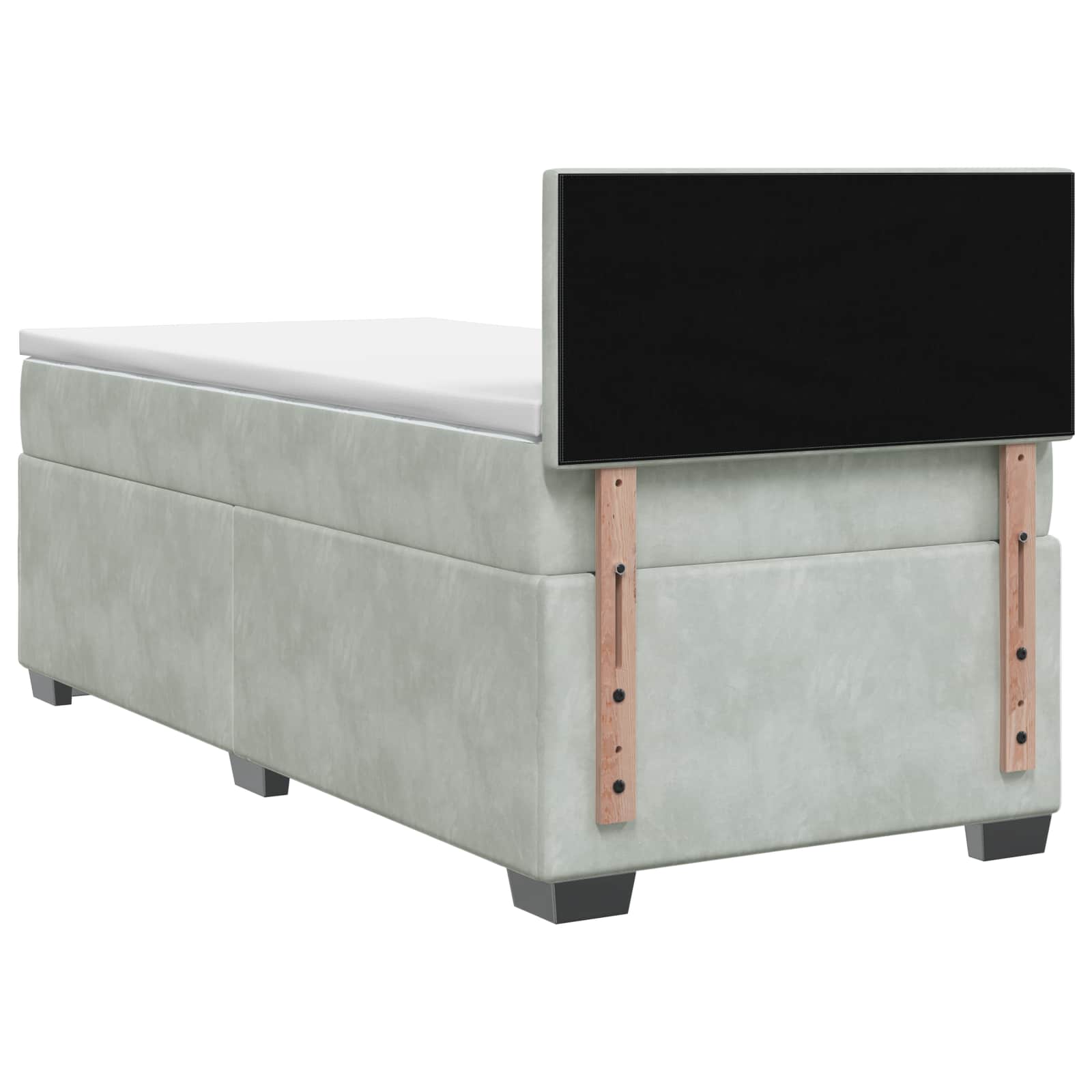 Κρεβάτι Box Spring με Στρώμα και LED Ανοιχτό γκρι 80 x 200 cm - Pakobazaar
