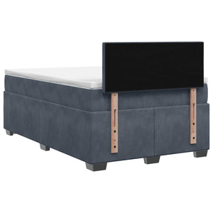 Κρεβάτι Box Spring με Στρώμα και LED Σκούρο Γκρι 120 x 190 cm - Pakobazaar
