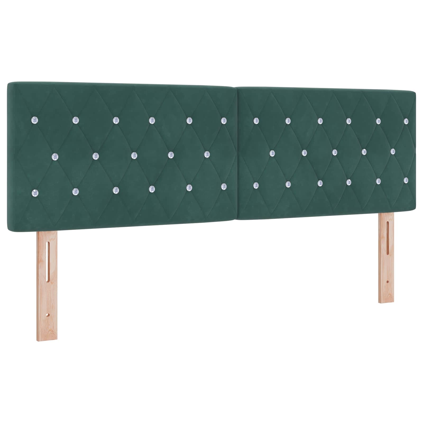 Κρεβάτι Box Spring με Στρώμα και LED Σκούρο Πράσινο Βελούδο - Pakobazaar