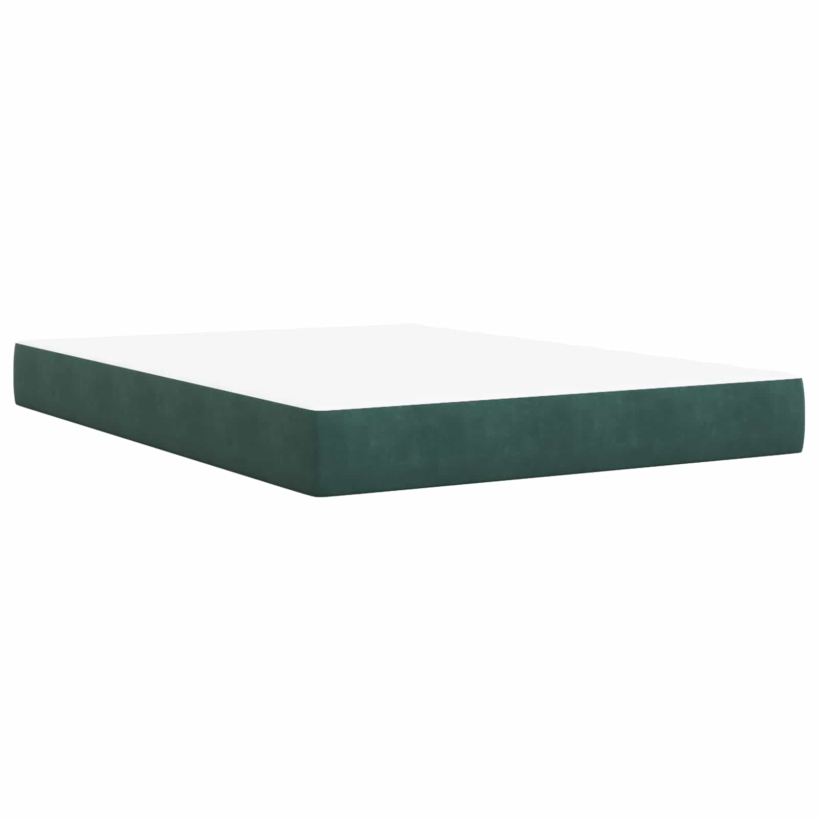 Κρεβάτι Box Spring με Στρώμα και LED Σκούρο Πράσινο Βελούδο - Pakobazaar