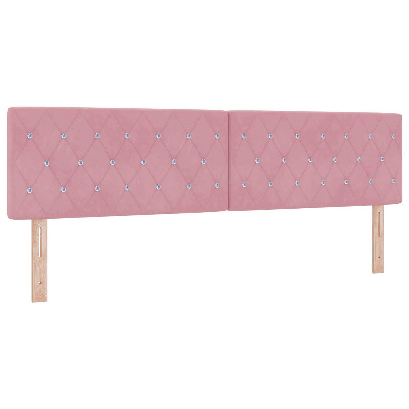 Κρεβάτι Box Spring με Στρώμα και LED Ροζ 180 x 200 cm Βελούδο - Pakobazaar