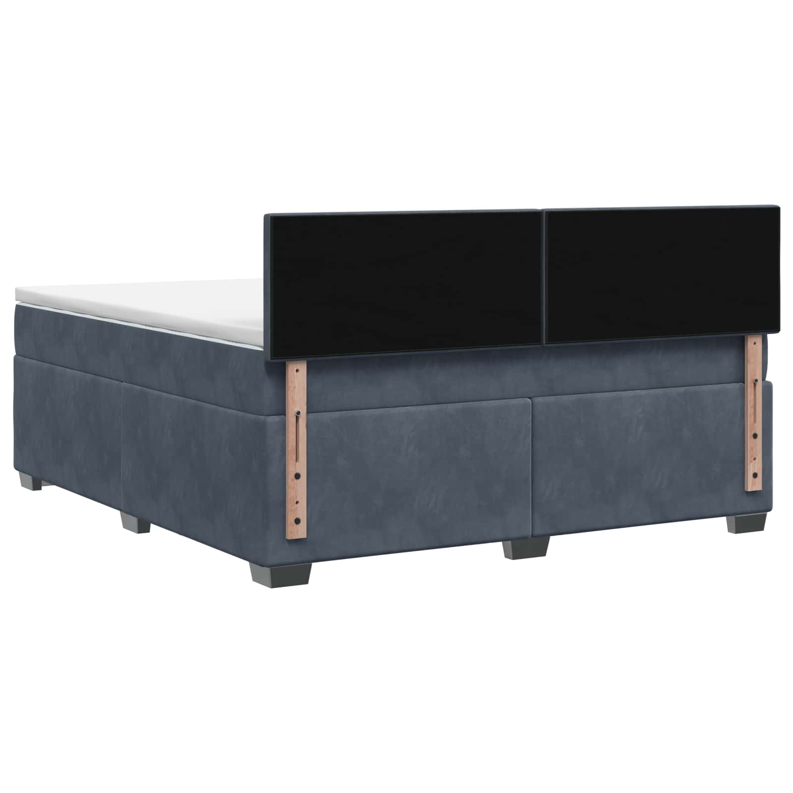 Κρεβάτι Box Spring με Στρώμα και LED Σκούρο Γκρι 180 x 200 cm - Pakobazaar