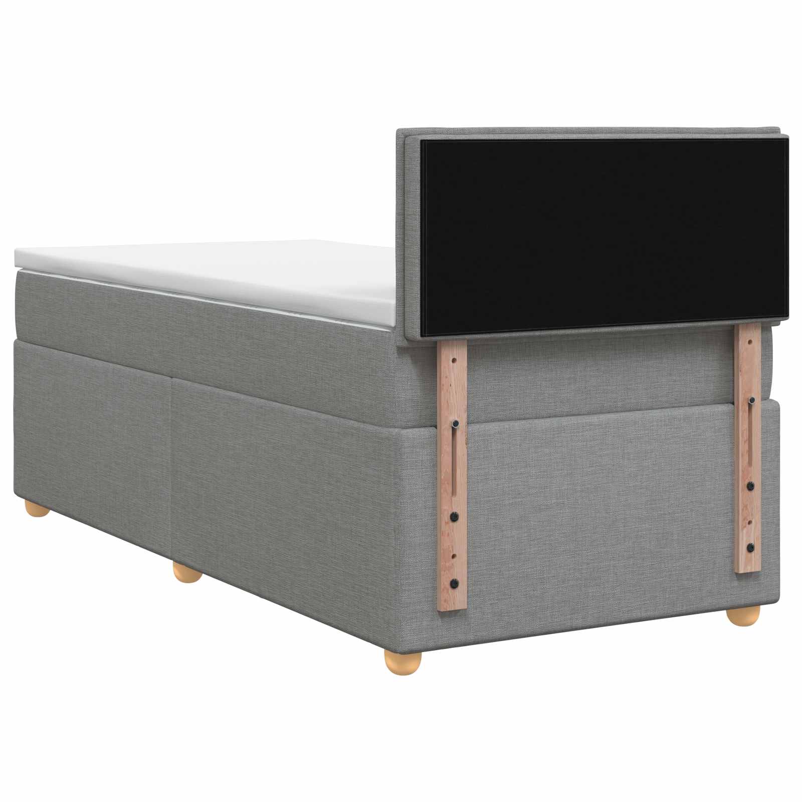 Κρεβάτι box spring με στρώμα Ανοιχτό γκρι 80 x 200 cm Ύφασμα - Pakobazaar