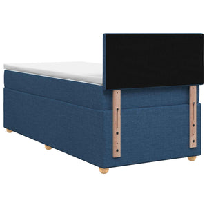 Κρεβάτι box spring με στρώμα Μπλε 80 x 200 cm Ύφασμα - Pakobazaar