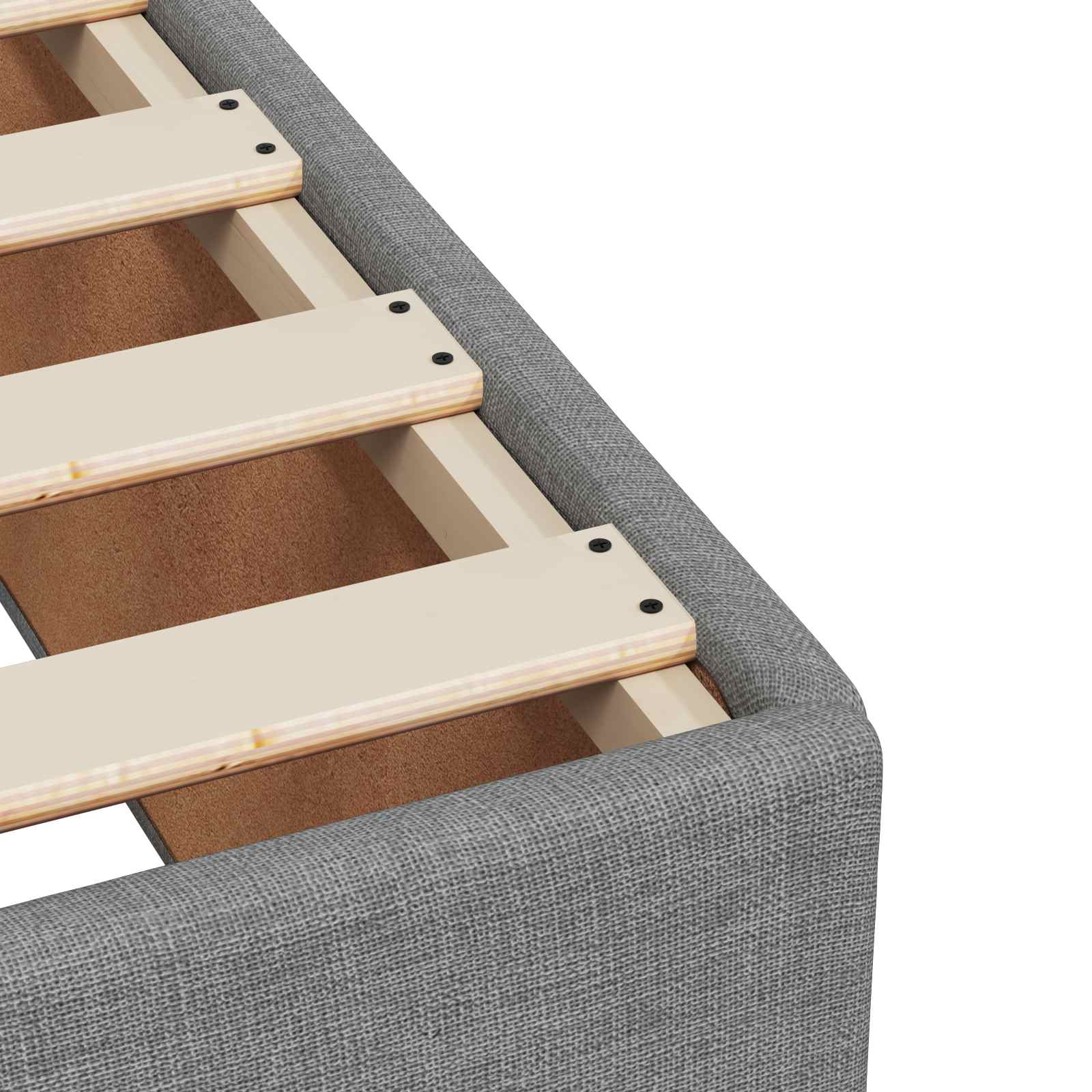 Κρεβάτι box spring με στρώμα Ανοιχτό γκρι 100 x 200 cm Ύφασμα