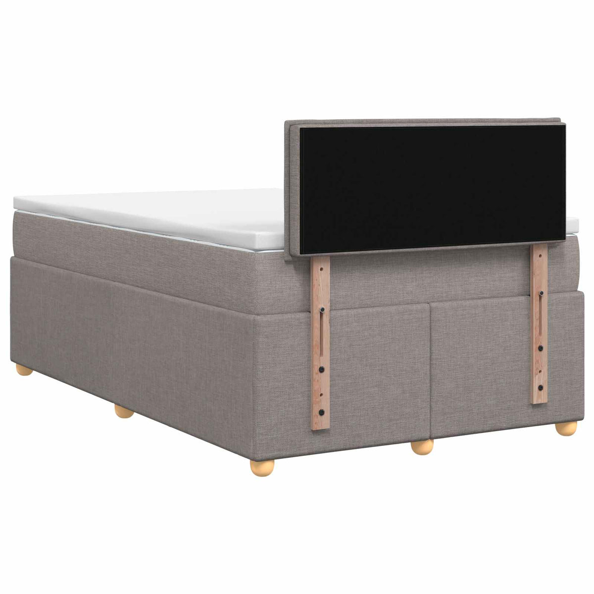 Κρεβάτι box spring με στρώμα Taupe 120 x 190 cm Ύφασμα - Pakobazaar