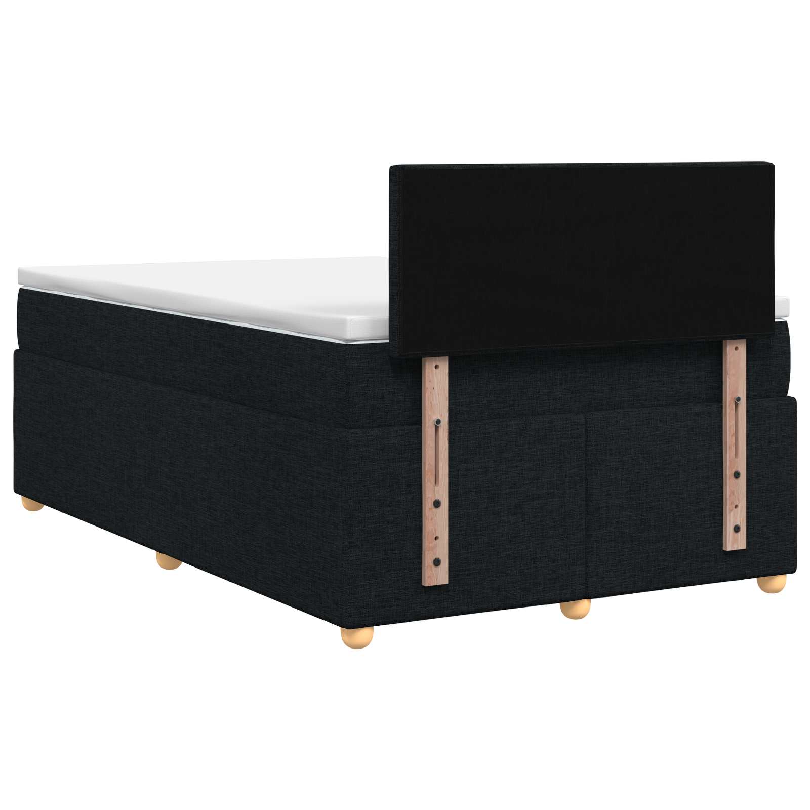 Κρεβάτι box spring με στρώμα Μαύρο 120 x 200 cm Ύφασμα - Pakobazaar