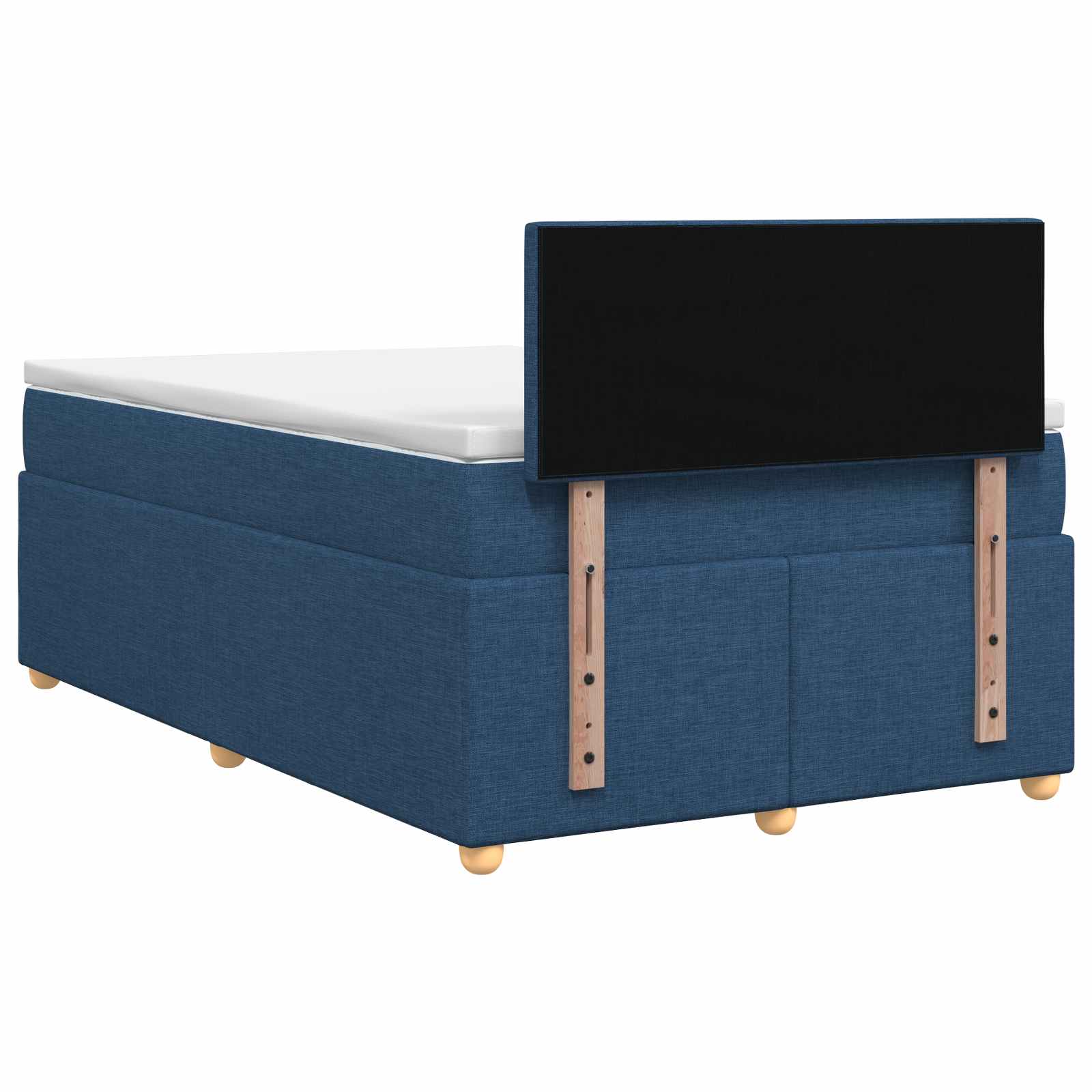 Κρεβάτι box spring με στρώμα Μπλε 120 x 200 cm Ύφασμα - Pakobazaar