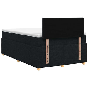 Κρεβάτι box spring με στρώμα Μαύρο 120 x 200 cm Ύφασμα - Pakobazaar