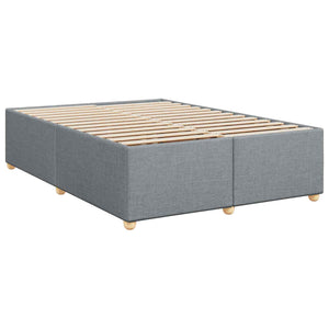 Κρεβάτι box spring με στρώμα Ανοιχτό γκρι 140 x 190 cm Ύφασμα - Pakobazaar
