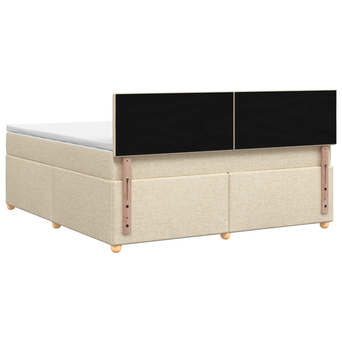 Κρεβάτι box spring με στρώμα Κρεμ 140 x 200 cm Ύφασμα