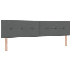 Κρεβάτι box spring με στρώμα Σκούρο Γκρι 200 x 200 cm Ύφασμα - Pakobazaar