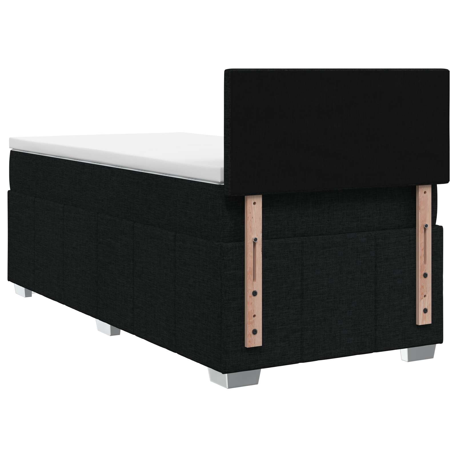 Κρεβάτι box spring με στρώμα Μαύρο 80 x 200 cm Ύφασμα - Pakobazaar