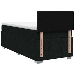 Κρεβάτι box spring με στρώμα Μαύρο 80 x 200 cm Ύφασμα - Pakobazaar