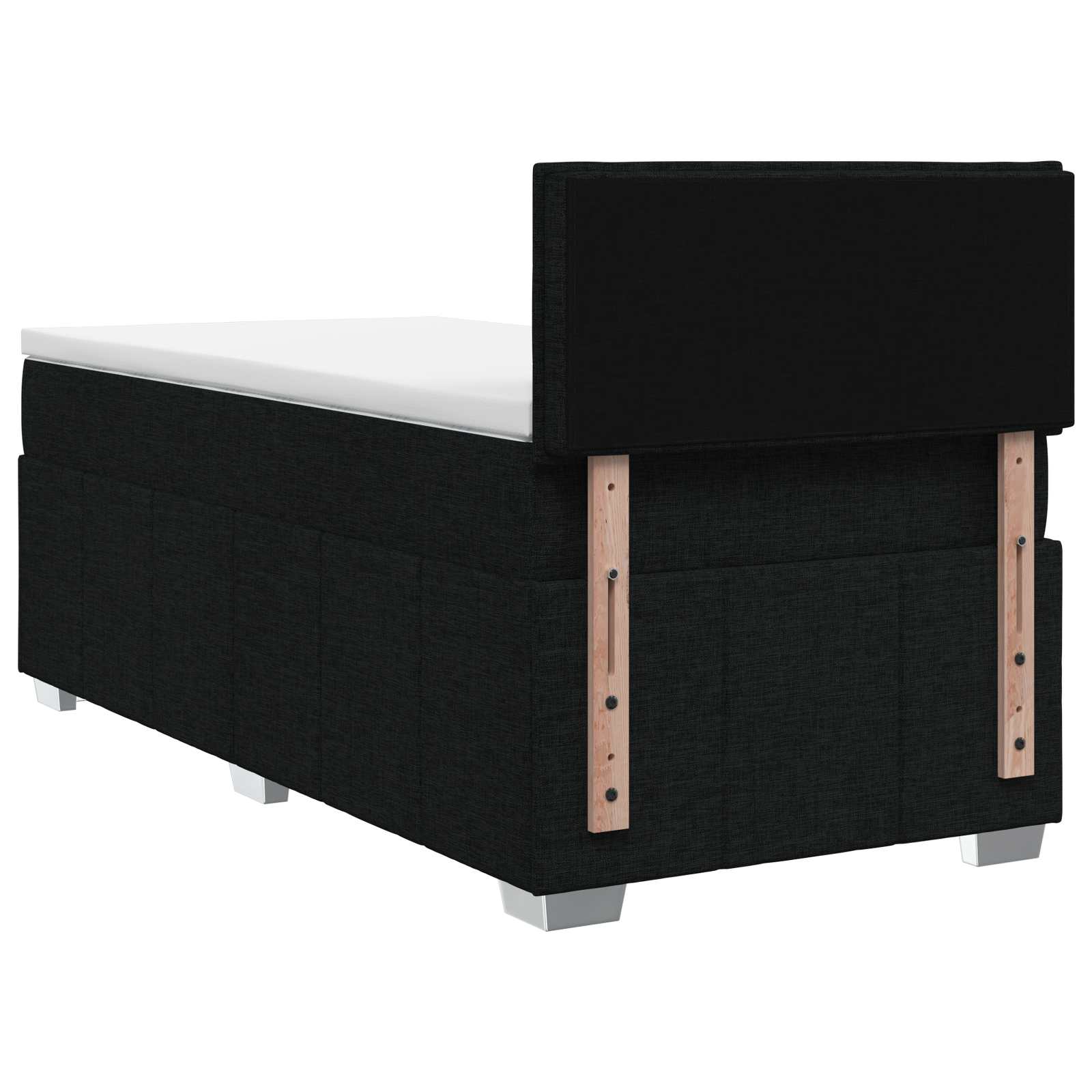 Κρεβάτι box spring με στρώμα Μαύρο 90 x 190 cm Ύφασμα