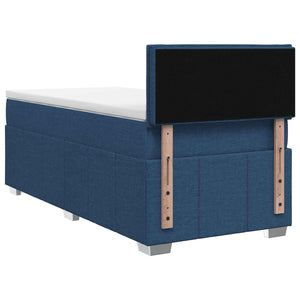 Κρεβάτι box spring με στρώμα Μπλε 90 x 200 cm Ύφασμα - Pakobazaar