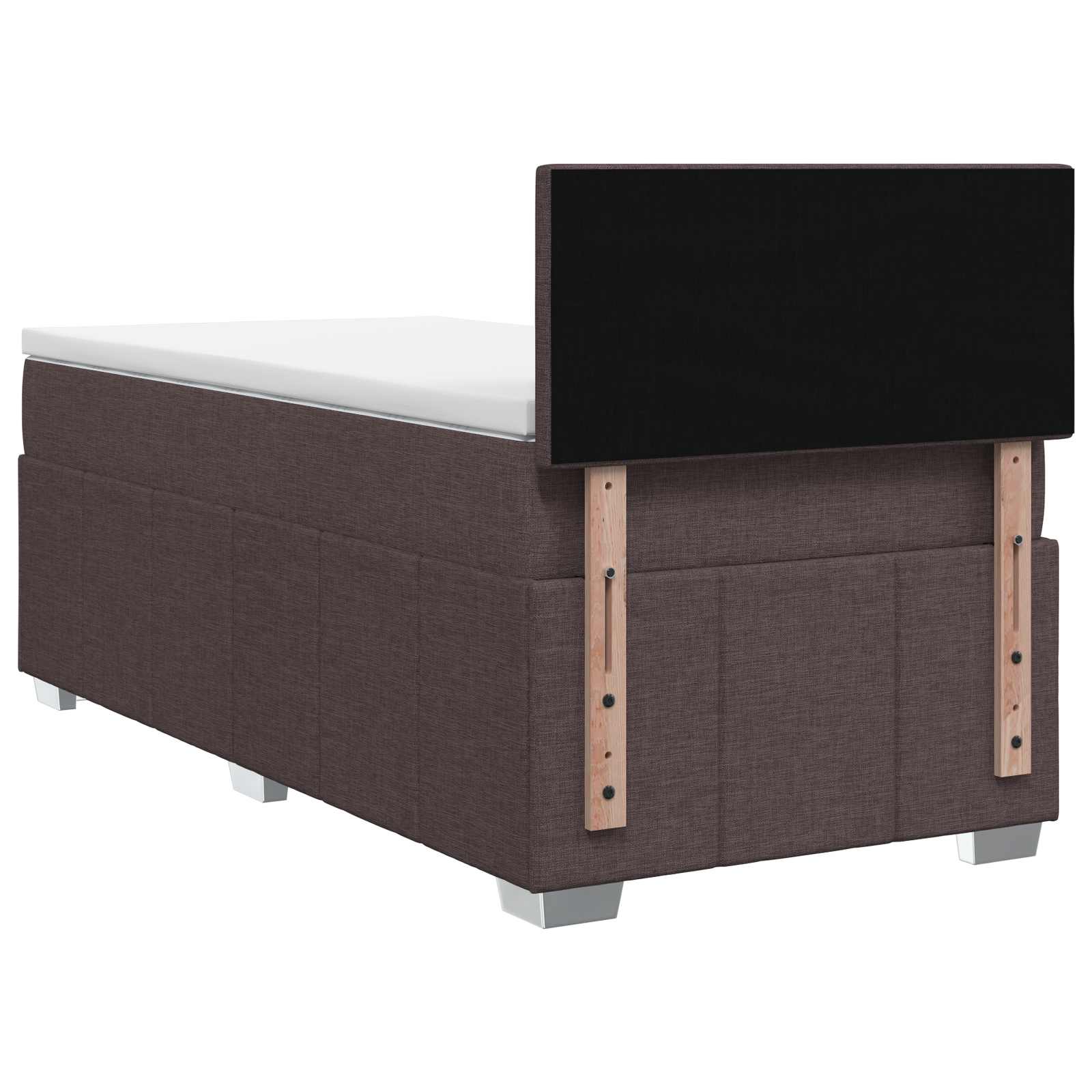 Κρεβάτι box spring με στρώμα Σκούρο Καφέ 90 x 200 cm Ύφασμα