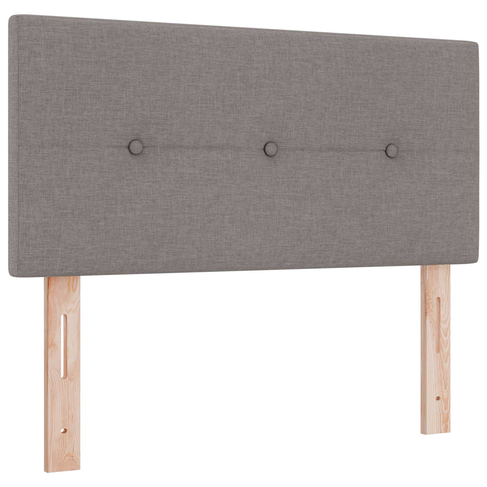 Κρεβάτι box spring με στρώμα Taupe 90 x 200 cm Ύφασμα - Pakobazaar