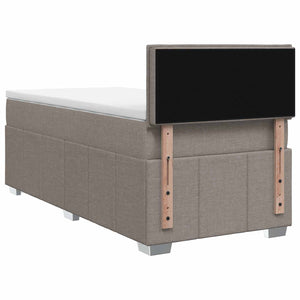 Κρεβάτι box spring με στρώμα Taupe 100 x 200 cm Ύφασμα