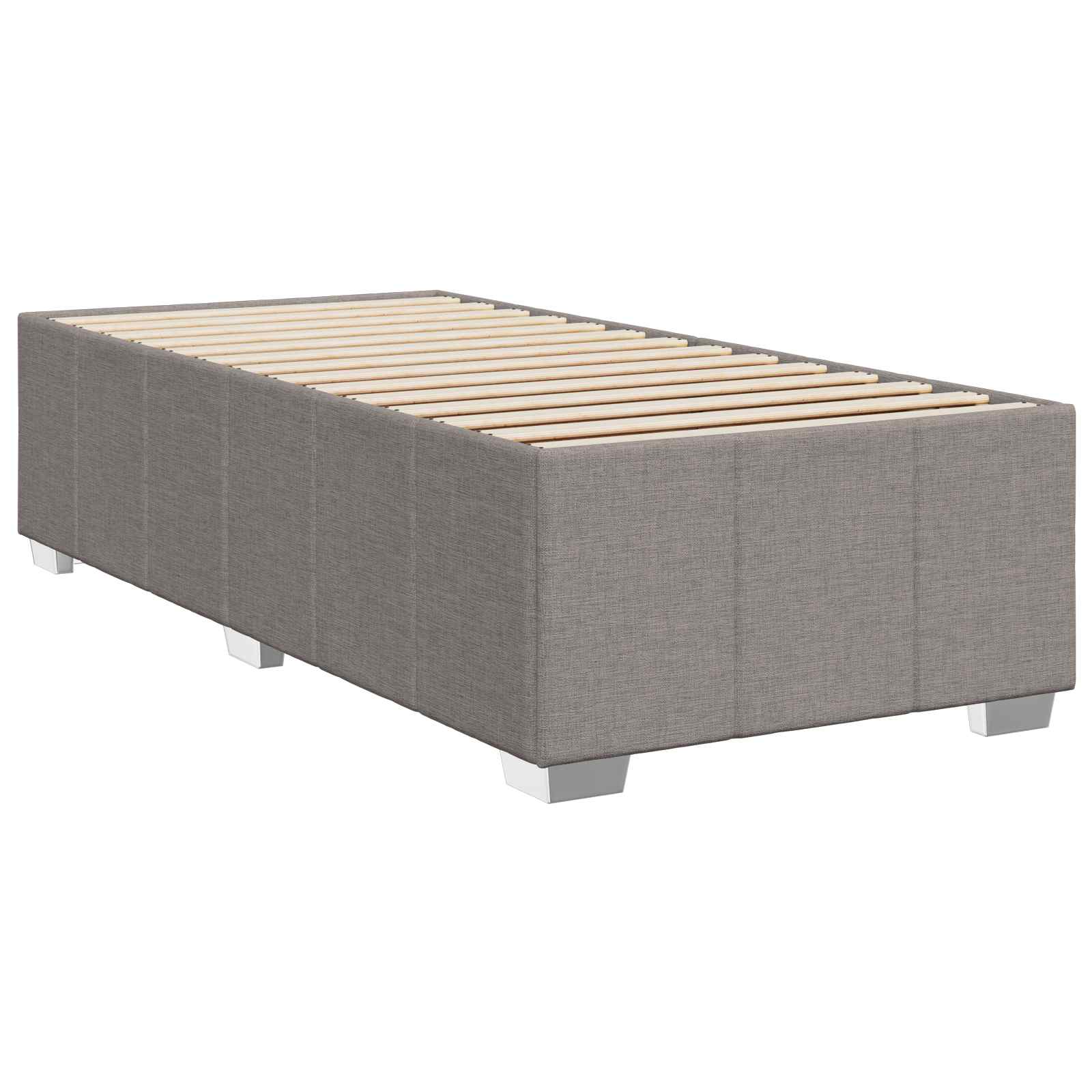 Κρεβάτι box spring με στρώμα Taupe 100 x 200 cm Ύφασμα - Pakobazaar
