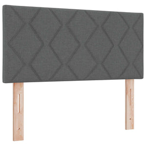 Κρεβάτι box spring με στρώμα Σκούρο Γκρι 100 x 200 cm Ύφασμα - Pakobazaar
