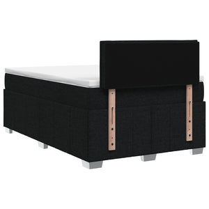 Κρεβάτι box spring με στρώμα Μαύρο 120 x 190 cm Ύφασμα