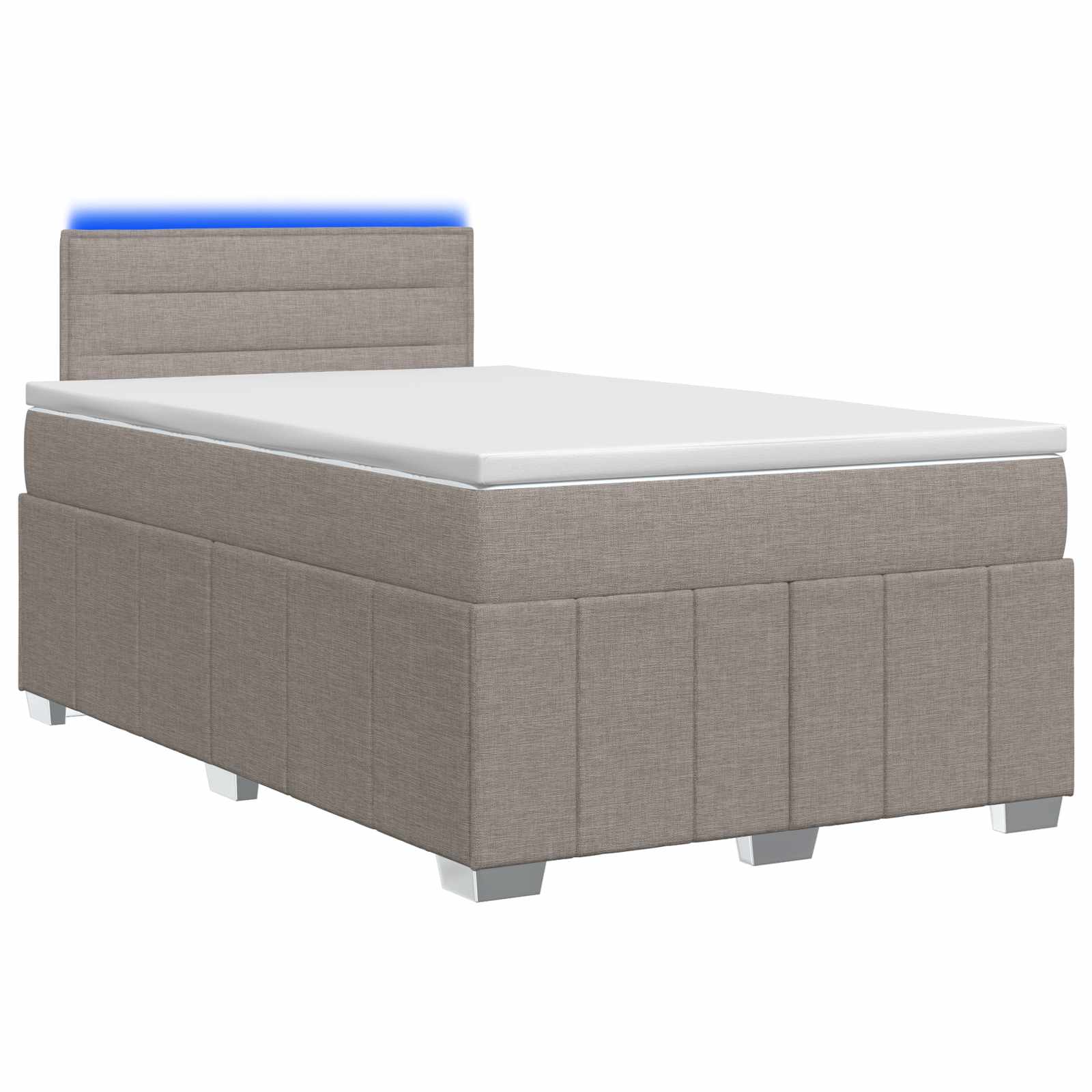Κρεβάτι box spring με στρώμα Taupe 120 x 190 cm Ύφασμα - Pakobazaar