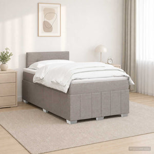 Κρεβάτι box spring με στρώμα Taupe 120 x 200 cm Ύφασμα