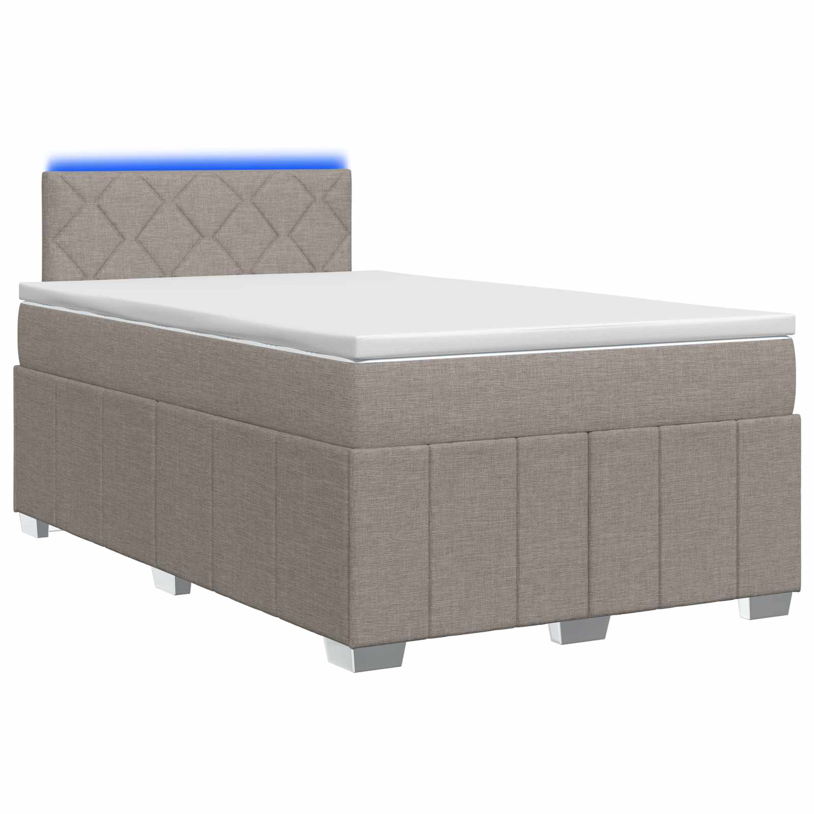 Κρεβάτι box spring με στρώμα Taupe 120 x 190 cm Ύφασμα