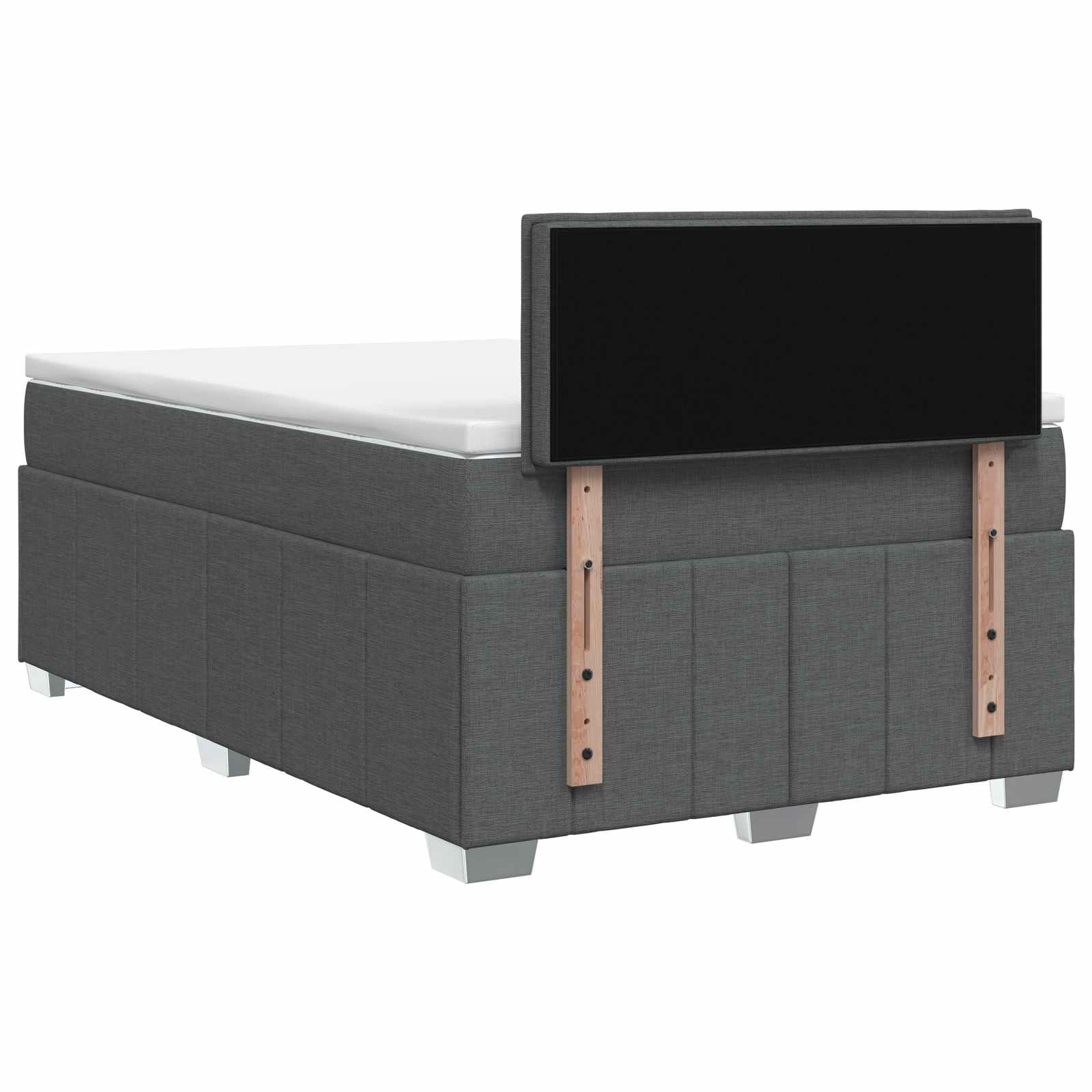 Κρεβάτι box spring με στρώμα Σκούρο Γκρι 120 x 200 cm Ύφασμα