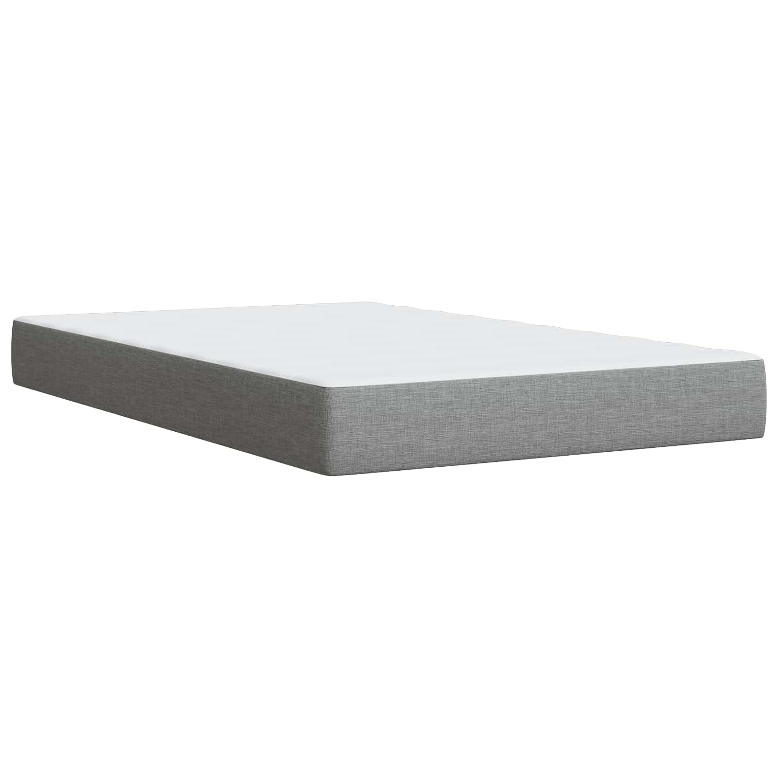 Κρεβάτι box spring με στρώμα Ανοιχτό γκρι 120 x 200 cm Ύφασμα - Pakobazaar