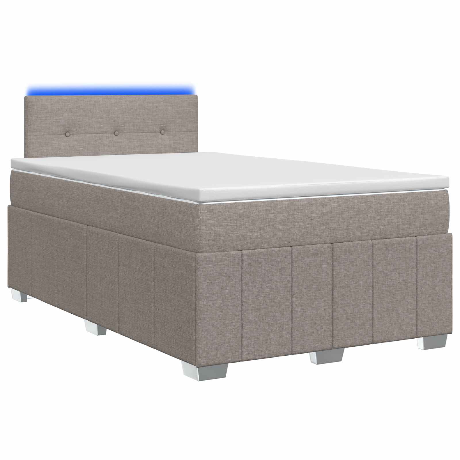Κρεβάτι box spring με στρώμα Taupe 120 x 200 cm Ύφασμα