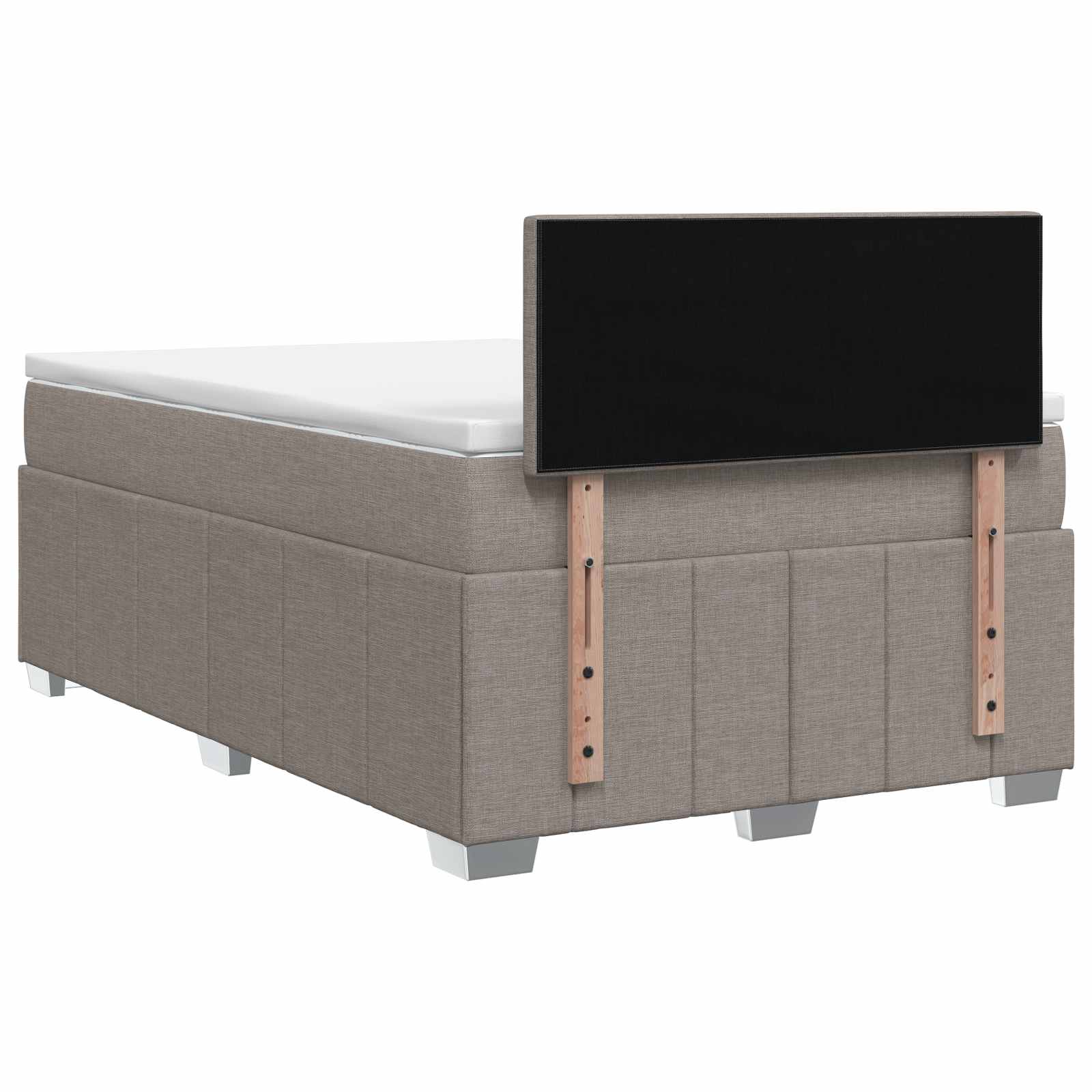 Κρεβάτι box spring με στρώμα Taupe 120 x 200 cm Ύφασμα