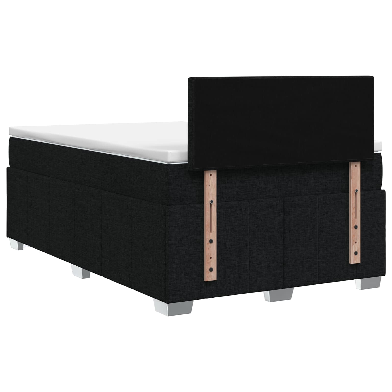 Κρεβάτι box spring με στρώμα Μαύρο 120 x 200 cm Ύφασμα