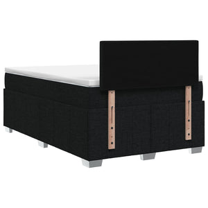 Κρεβάτι box spring με στρώμα Μαύρο 120 x 200 cm Ύφασμα