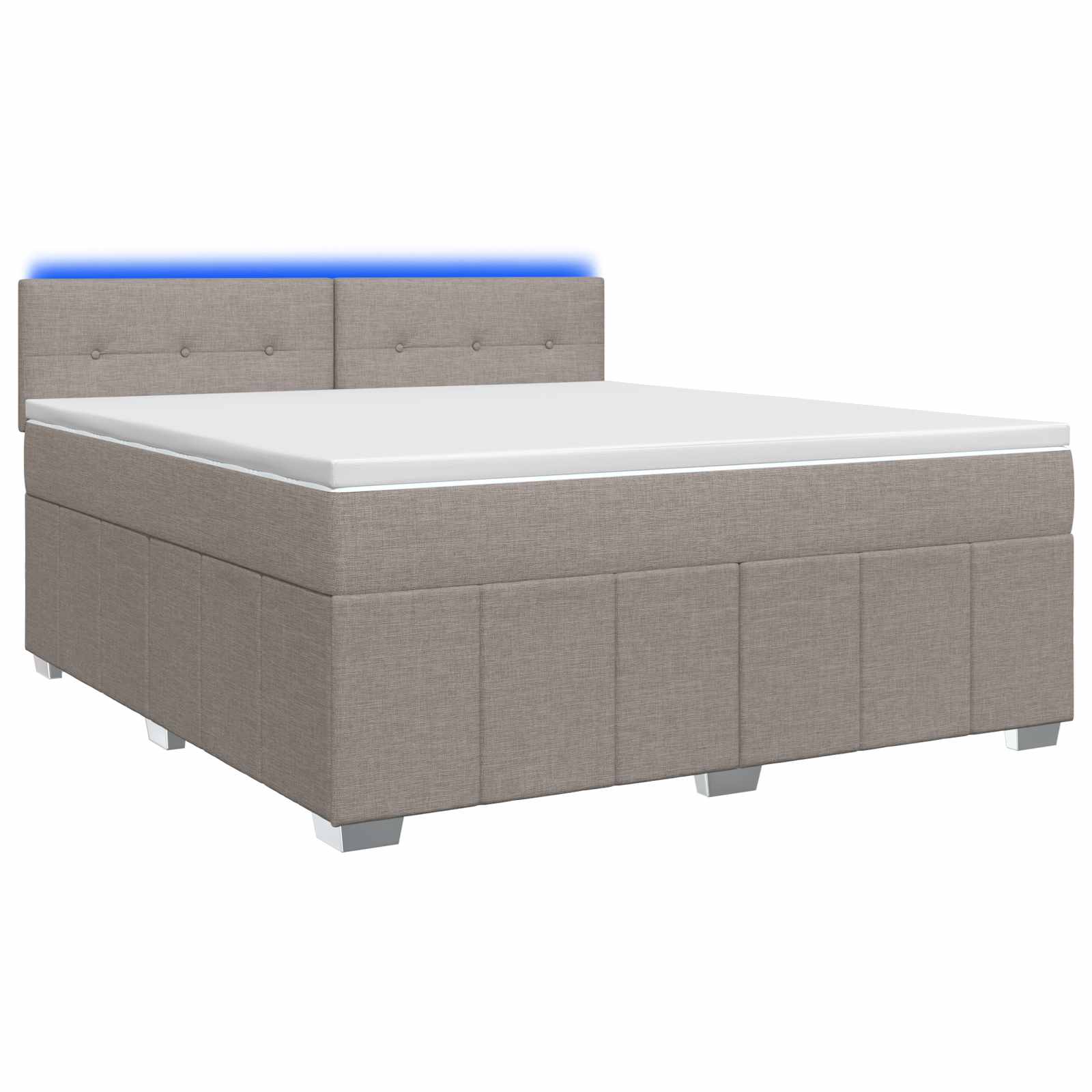 Κρεβάτι box spring με στρώμα Taupe 140 x 200 cm Ύφασμα
