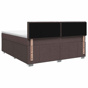 Κρεβάτι box spring με στρώμα Σκούρο Καφέ 140 x 200 cm Ύφασμα