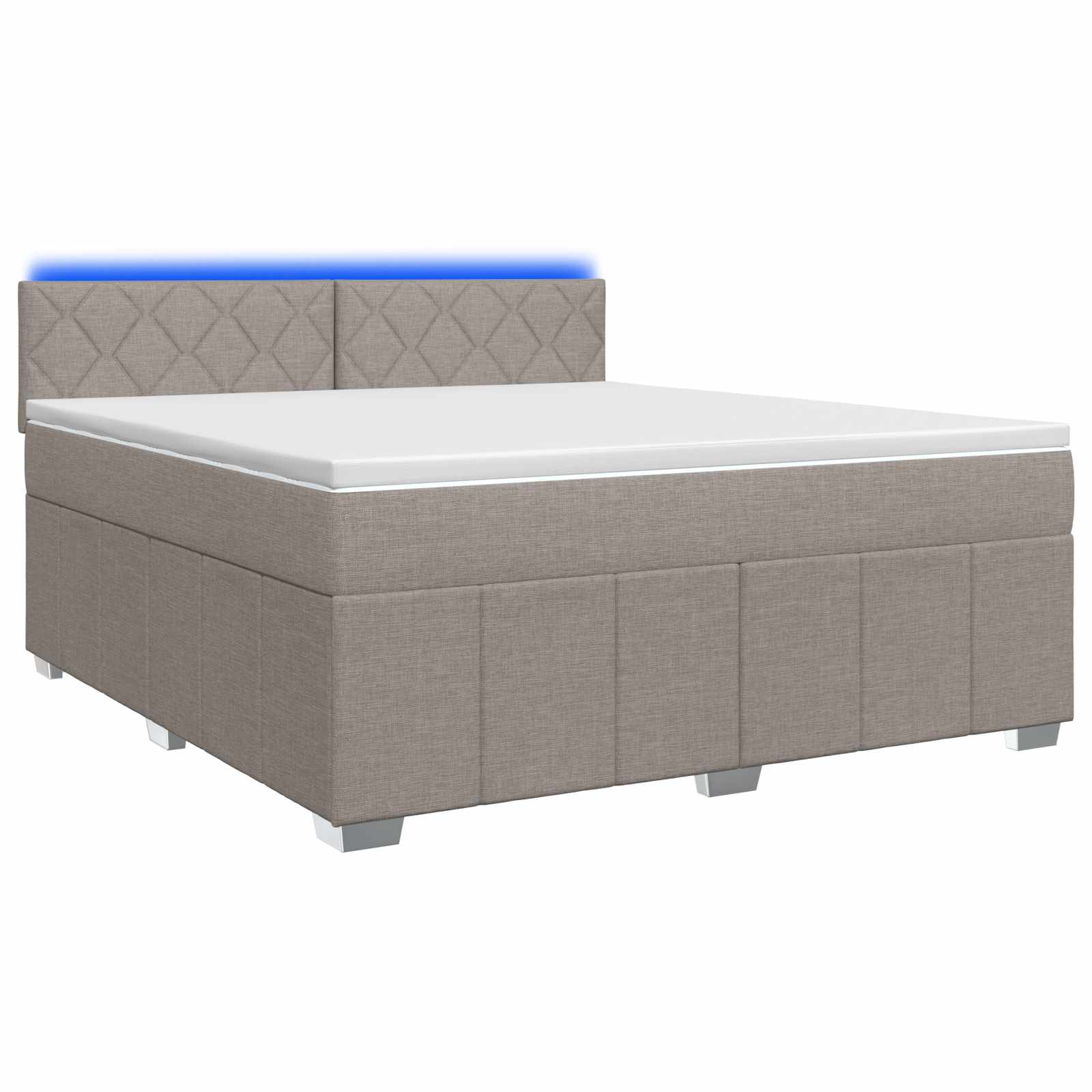 Κρεβάτι box spring με στρώμα Taupe 140 x 200 cm Ύφασμα