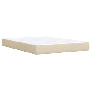 Κρεβάτι box spring με στρώμα Κρεμ 160 x 200 cm Ύφασμα - Pakobazaar