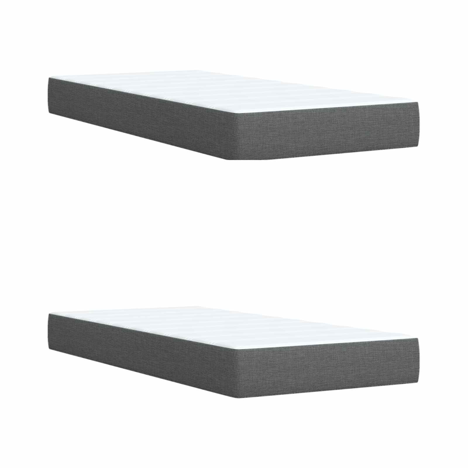 Κρεβάτι box spring με στρώμα Σκούρο Γκρι 200 x 200 cm Ύφασμα - Pakobazaar