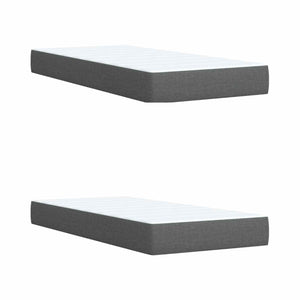 Κρεβάτι box spring με στρώμα Σκούρο Γκρι 200 x 200 cm Ύφασμα - Pakobazaar