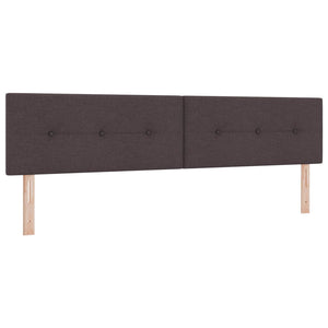 Κρεβάτι box spring με στρώμα Σκούρο Καφέ 200 x 200 cm Ύφασμα - Pakobazaar