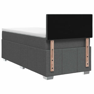 Κρεβάτι Box Spring με Στρώμα και LED Σκούρο Γκρι 90 x 190 cm - Pakobazaar