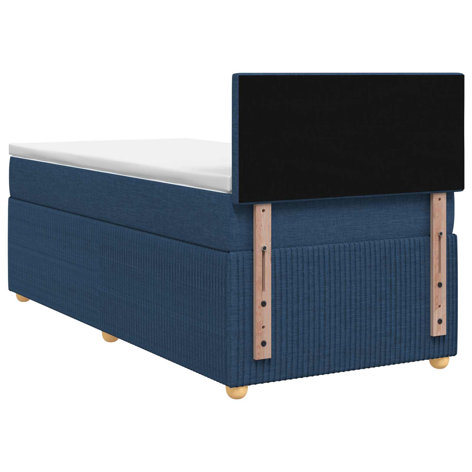 Κρεβάτι box spring με στρώμα Μπλε 80 x 200 cm Ύφασμα - Pakobazaar