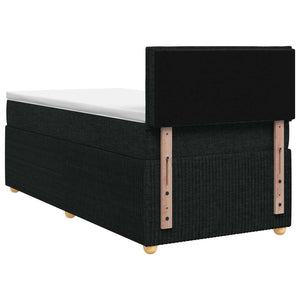 Κρεβάτι box spring με στρώμα Μαύρο 90 x 200 cm Ύφασμα