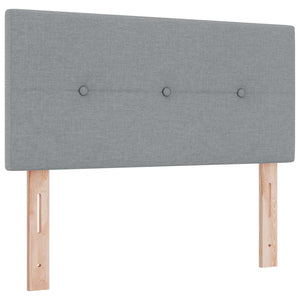 Κρεβάτι box spring με στρώμα Ανοιχτό γκρι 100 x 200 cm Ύφασμα