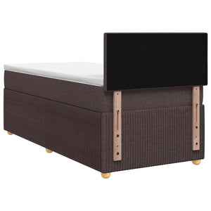 Κρεβάτι box spring με στρώμα Σκούρο Καφέ 100 x 200 cm Ύφασμα