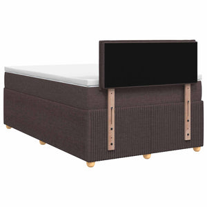 Κρεβάτι box spring με στρώμα Σκούρο Καφέ 120 x 190 cm Ύφασμα - Pakobazaar